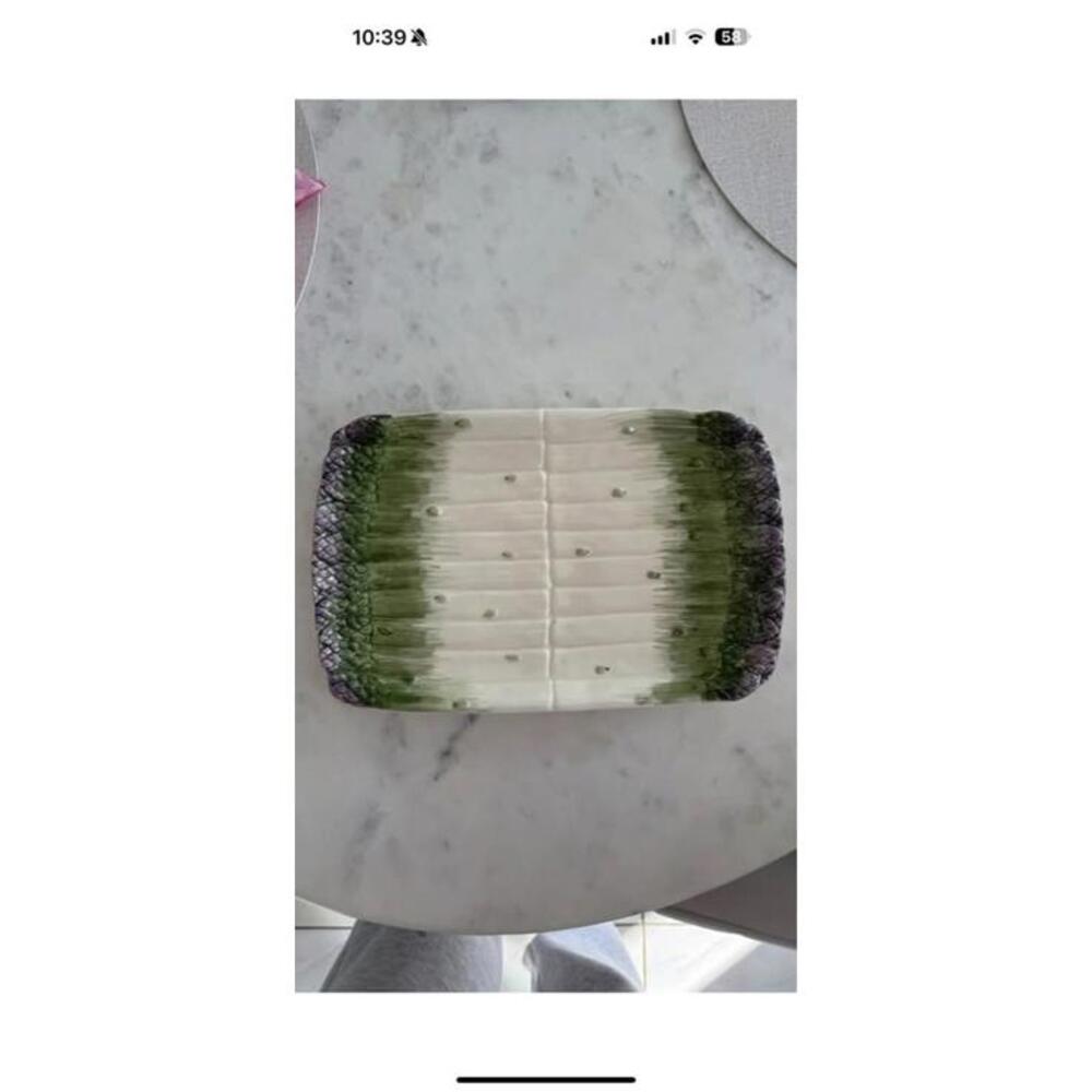 Vintage Ceramic Asparagus Serving Platter